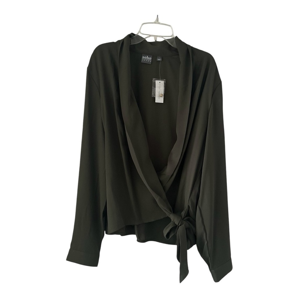 Soho NY & Company Jeans Women’s Blouse Green Long Sleeve Size L
